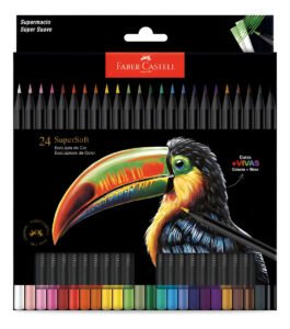 Lapis De Cor 24 Cores Super Soft Nova Edicao Faber Castell