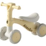 Bicicleta De Equilíbrio Infantil Andador Sem Pedal 4 Rodas Amarelo
