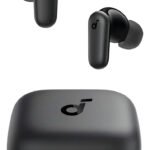 Fone de Ouvido Bluetooth 5.4 soundcore P30i da Anker, Cancelamento de Ruído Adaptativo, Graves Poderosos, 45H de Reprodução, Estojo 2-em-1 com Suporte para Celular, IP54, Fone sem fio TWS, Preto