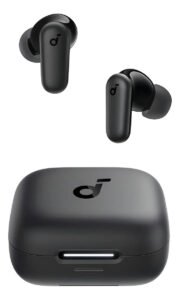 Fone de Ouvido Bluetooth 5.4 soundcore P30i da Anker, Cancelamento de Ruído Adaptativo, Graves Poderosos, 45H de Reprodução, Estojo 2-em-1 com Suporte para Celular, IP54, Fone sem fio TWS, Preto