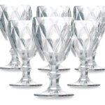 Conjunto de Taças de Vidro 340ml Diamond Line – 6 Peças Transparente