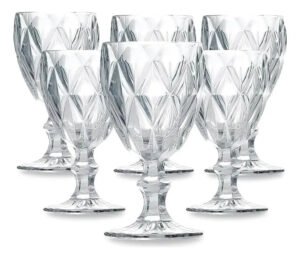 Conjunto de Taças de Vidro 340ml Diamond Line – 6 Peças Transparente