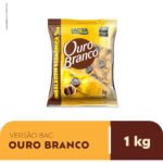 Bombom Wafer Recheado Ouro Branco Sabor Chocolate Branco 1Kg