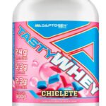 Suplemento Tasty Whey 3w Gourmet Whey Protein Adaptogen Science Pote 900g Sabor Chiclete