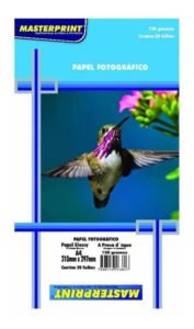 Papel Fotográfico A4 Glossy 120g 20 Folhas Masterprint