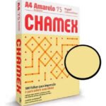 Papel Amarelo Resma Chamex A4 TAMANHO 75 Gr POR 500 FOLHAS