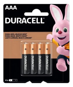 Pilha AAA Duracell Coppertop MN2400 Cilíndrica – kit de 4 unidades