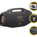 Caixa de Som Bluetooth Boombox 4 JBL, com AI Sound Boost, até 34h de bateria, IP68 e Áudio Lossless – Preta