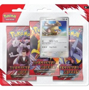 Pokémon TCG Pokémon Card 3 Blister Pack, jogo de cartas colecionáveis de 3 decks