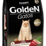 Golden Gatos Castrados Carne 10,1kg Alimento Ração Saudável