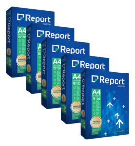 Papel Sulfite A4 Report 2500 Folhas Premium 5 Resmas 75g