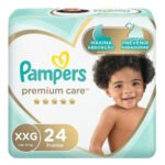 Fraldas Descartáveis Premium Care Tamanho XXG Com 24 Unidades Pampers