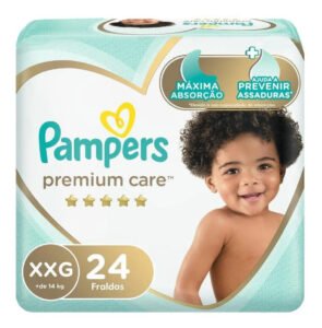 Fraldas Descartáveis Premium Care Tamanho XXG Com 24 Unidades Pampers