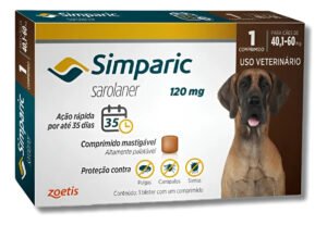 Simparic 120mg Cães Antipulgas e Carrapatos 40,1-60kg 1 Comprimido