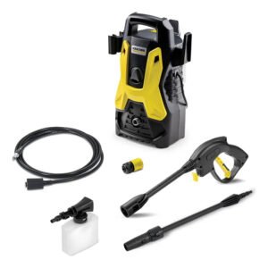 Lavadora De Alta Pressão Kärcher Prática Black 1500 Psi/libras 1400w 300l/h Com Aplicador De Detergente E Lança Regulável 220v