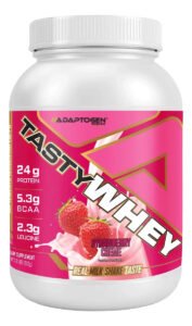 Proteína Whey Gourmet Adaptogen Science Tasty Morango de 900 g