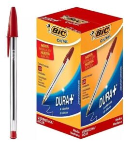 Caneta Esferográfica Bic Cristal Média 1.0mm Caixa C/ 50 Cor da tinta Vermelha