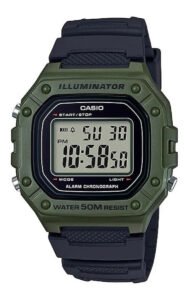 Relógio Casio Masculino Digital Illuminator W-218h-3avdf Correia Preta