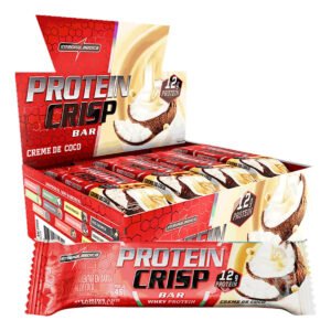 Barra de Proteína Whey Crisp Bar Creme de Coco 12un Integralmedica – Snack Saudável, Crocante e Fonte de Energia para o Dia