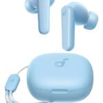 Fone De Ouvido Soundcore by Anker P20i Graves Poderosos e Impactantes Bluetooth 5.3 30H de Reprodução Resistência à Água 2 Mics IA para Chamadas Claras Personalização de Som via App Cor Azul-claro