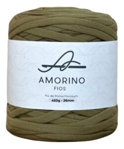 Fio De Malha Premium – Amorino Fios – 26mm Cor Verde Militar