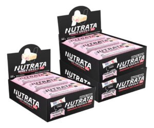 Kit 3 Caixas Whey Grego Bar – 12 Uni Cada Caixa Sabor Morango Com Chantilly