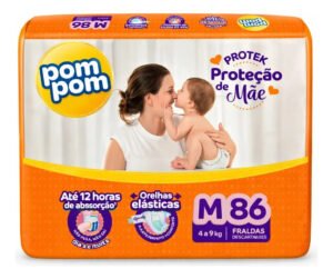 Fralda Pom Pom Derma Protek Hiper M 80 Unidades