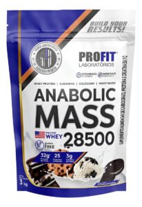 Hipercalórico Anabolic Mass 28500 3kg Suplemento Profit Sabor Cookies & Cream