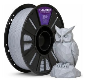 Filamento PLA Cinza Claro Velvet – Voolt 3D – 1 Kg