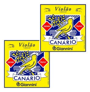 Kit 2 Encordoamento Violão Nylon Giannini Canário Médio Novo