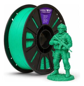 Voolt3D PLA Cor Verde Filamento Efeito Fosco Velvet Premium 1kg