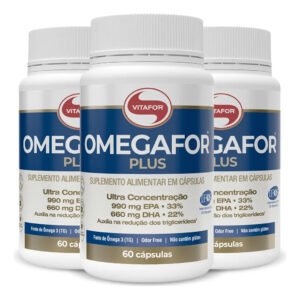 Ômega 3 Omegafor Plus Vitafor 60 Cápsulas Odor Free IFOS EPA DHA