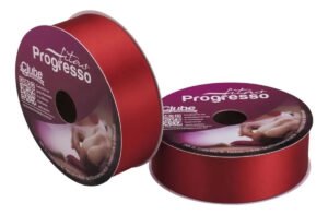 Fita De Cetim Nº 9 50 Metros X 38mm Progresso Cor 1354 – Vermelho Tomate