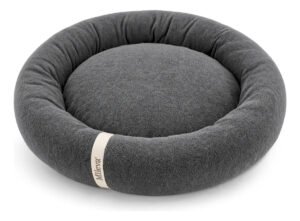Cama De Gato Caminha Nuvem Ninho Pet Soft Redonda 70x70cm Cor Grafite Mileva