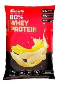 Whey Concentrado 80% Whey Protein – Growth Supplements Sabor Banana