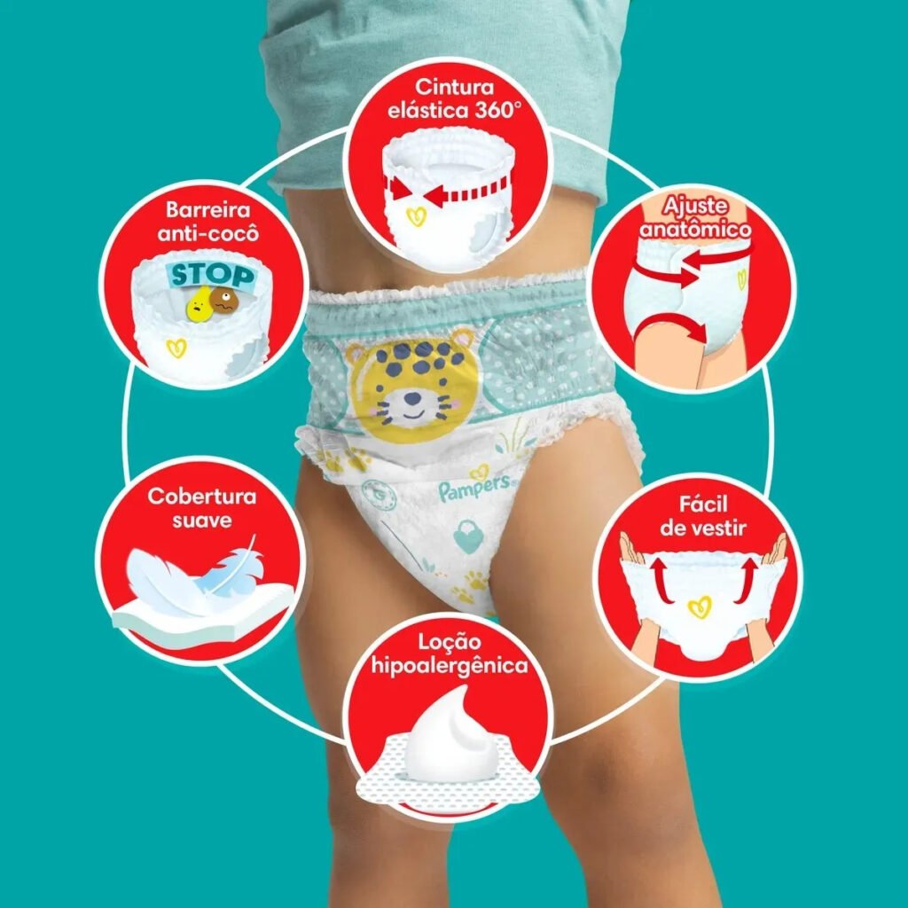 Fralda Pampers Pants Ajuste Total Tamanho XG, 82 Un