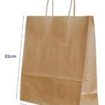 Sacola Papel Kraft P 18x22x9cm 50und Acesso® Monolúcido Embalagem Presente Bolsa Ecológica Alça Torcida