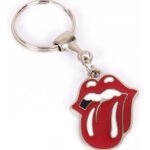 Chaveiro De Metal Logo Lingua Stones Cor Prateado