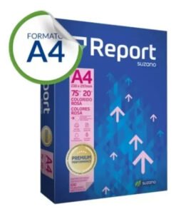 Papel Sulfite Report Premium 75g 500 Folhas A4 Cor Rosa