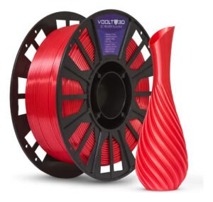 Filamento Pla Vermelho V-Silk 1kg Voolt3D Peças Brilhantes