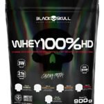 Whey 100%hd (900g – Refil) – Black Skull Sabor Morango