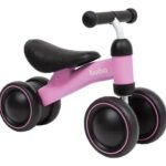 Bicicleta De Equilíbrio 4 Rodas Buba Infantil Sem Pedal Cor Rosa