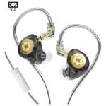 Fone De Ouvido Kz Edx Pro Dj Musicos Retorno Palco In-ear Cor Preto C/microfone