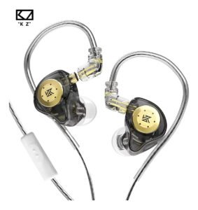 Fone De Ouvido Kz Edx Pro Dj Musicos Retorno Palco In-ear Cor Preto C/microfone