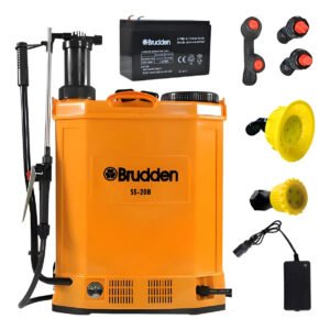 Pulverizador Elétrico Costal Brudden SS20B 20L Cor Amarelo Com Bateria Recarregável 12V