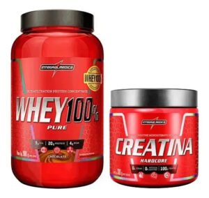 Kit Whey 100% 900gr E Creatina 150gr Integralmedica Cookies & Cream