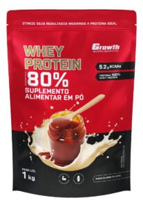 Whey Protein Concentrado 1kg Growth Supplements – Doce De Leite