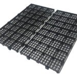12pçs Pallet Plástico Forração Piso Estrado Plástico Palete Plástico 25x50cm Preto Marwell