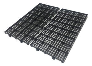 12pçs Pallet Plástico Forração Piso Estrado Plástico Palete Plástico 25x50cm Preto Marwell