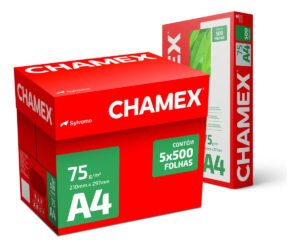 Papel Sulfite Chamex A4 75g – Kit Com 5 Pacotes de 500 Folhas (2500 Total)